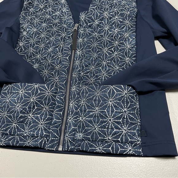 Lululemon Cardigan & Again Exploded Sashiko Star Inkwell Ghost / Inkwell - Picture 8 of 13